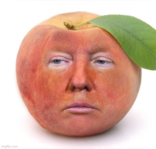 trump a peach | image tagged in trump a peach | made w/ Imgflip meme maker