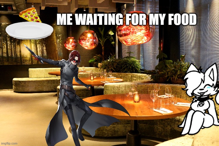 waiting | ME WAITING FOR MY FOOD | image tagged in waiting skeleton | made w/ Imgflip meme maker