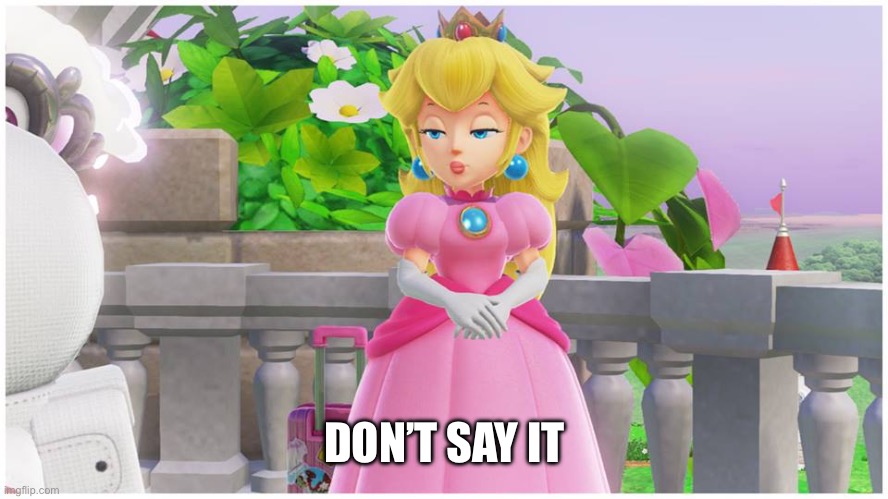 PEACH THOT | DON’T SAY IT | image tagged in peach thot | made w/ Imgflip meme maker