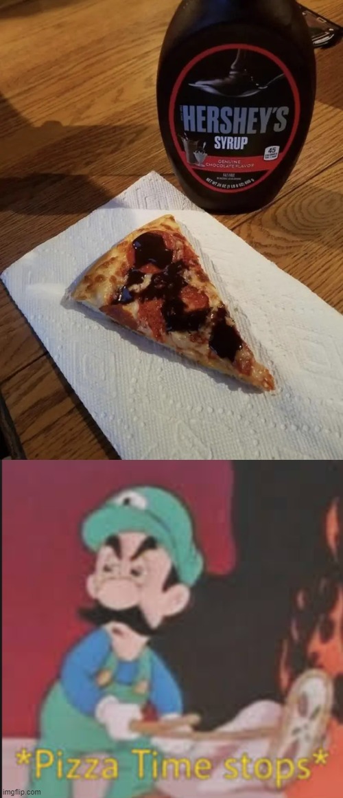 image tagged in pizza time stops,gross,food,memes | made w/ Imgflip meme maker