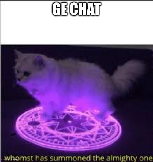 fuked up sleep scledule go brrrr | GE CHAT | image tagged in whomst has summoned the almighty one,memes,funny,ge,hi | made w/ Imgflip meme maker