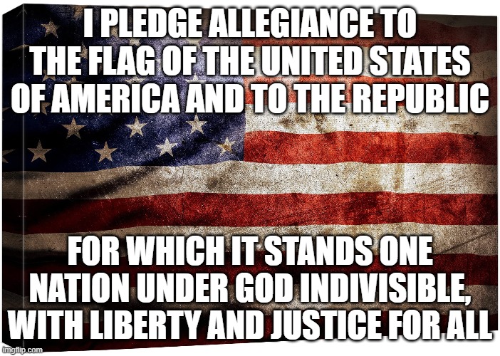 oh say | I PLEDGE ALLEGIANCE TO THE FLAG OF THE UNITED STATES OF AMERICA AND TO THE REPUBLIC; FOR WHICH IT STANDS ONE NATION UNDER GOD INDIVISIBLE, WITH LIBERTY AND JUSTICE FOR ALL | image tagged in america,make america great again,american flag,patriots,patriotism,patriotic | made w/ Imgflip meme maker