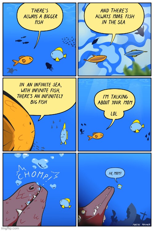 Chomp | image tagged in fishes,fish,sea,comics,comics/cartoons,chomp | made w/ Imgflip meme maker