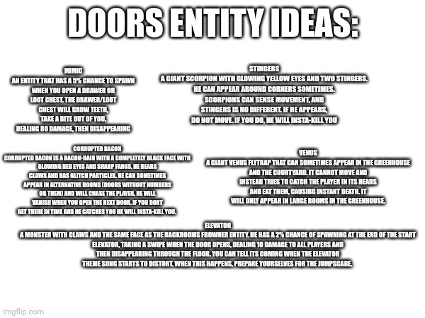 Roblox Doors Entity Tier List