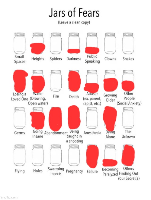 I'm a bit of a wimp. | image tagged in jar of fears clear version | made w/ Imgflip meme maker