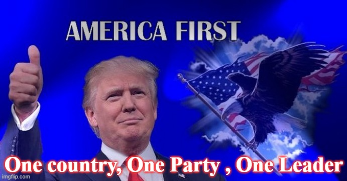 High Quality American First - One country, one Party, One leader JPP Blank Meme Template