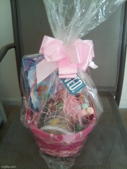 My photo reveal of my Easter basket | image tagged in easter,easter basket,basket,photo,photos,baskets | made w/ Imgflip meme maker