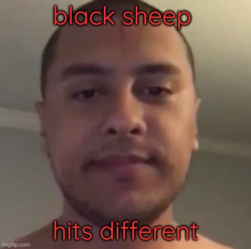 the song | black sheep; hits different | image tagged in my reaction to that information | made w/ Imgflip meme maker