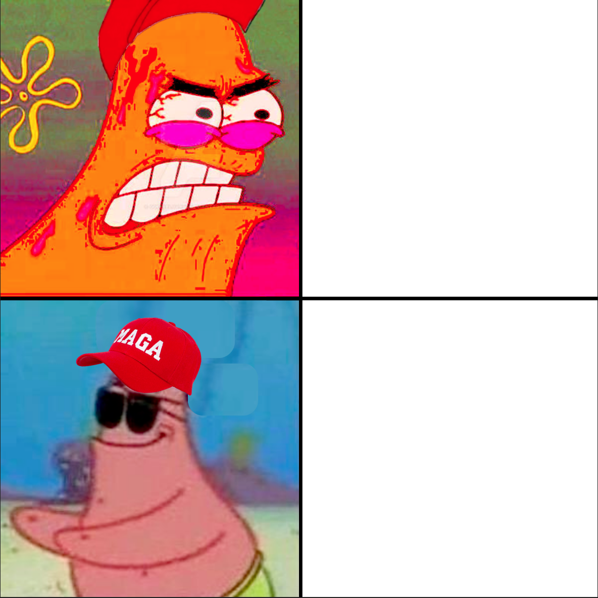 High Quality hypocritical patrick Blank Meme Template