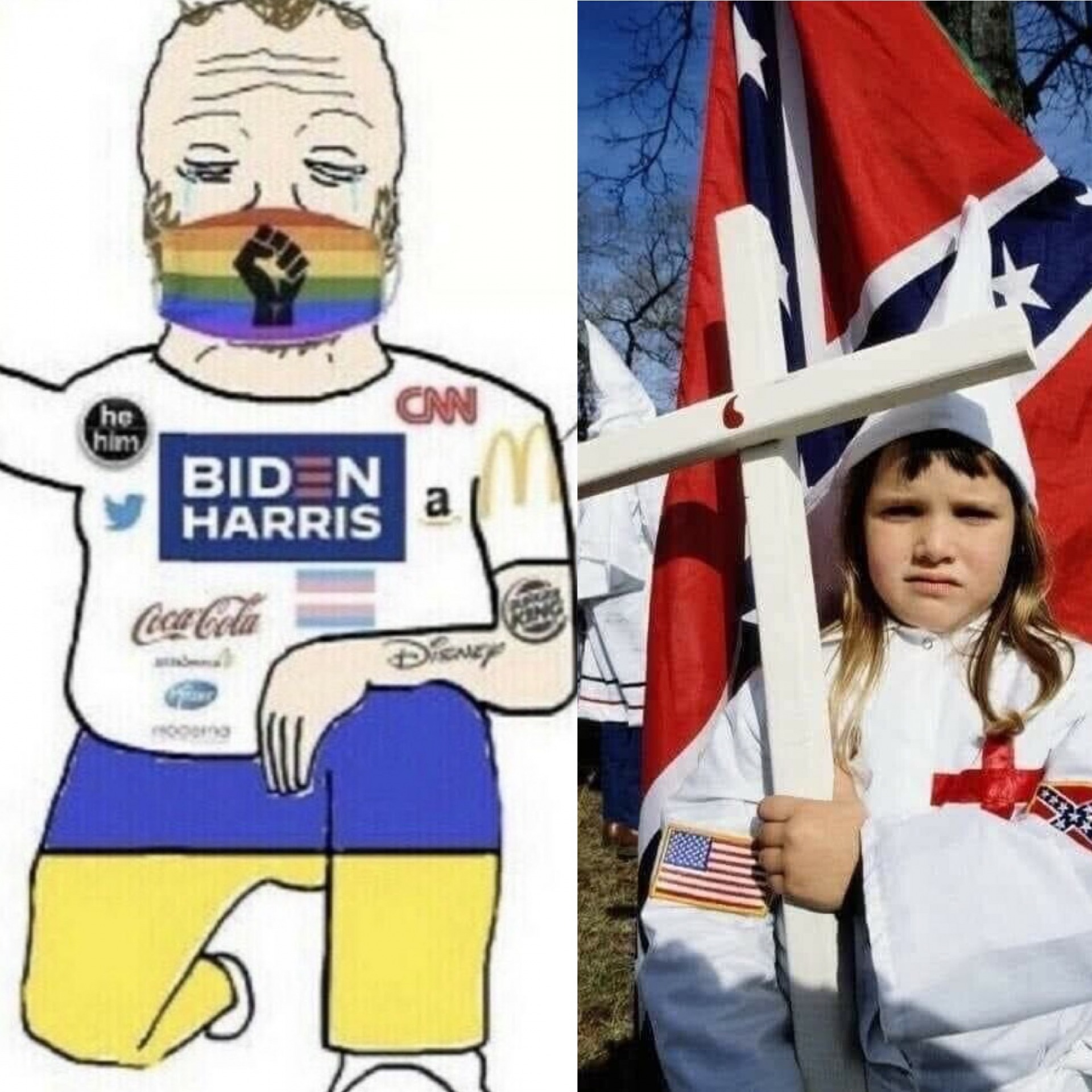 High Quality Liberals vs. Conservatives Blank Meme Template