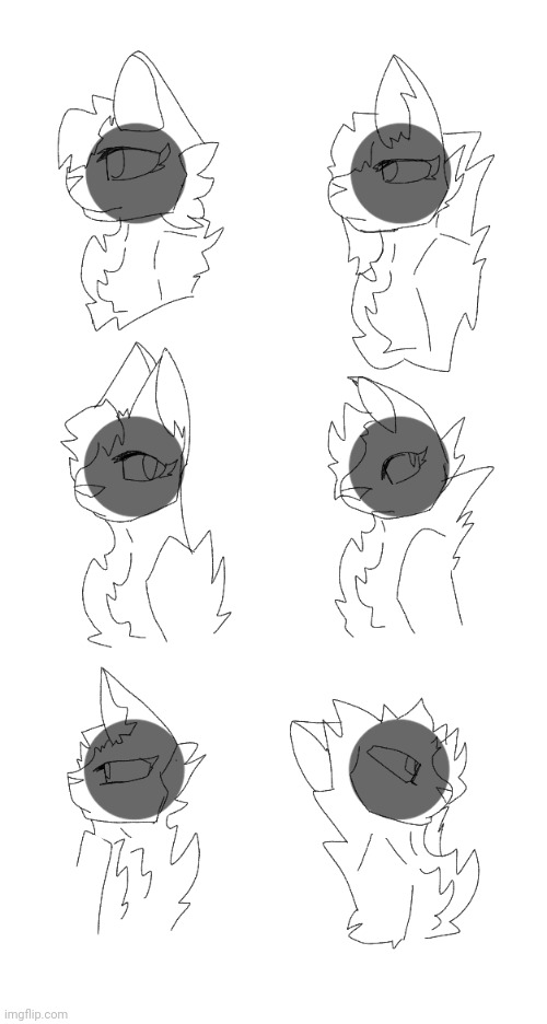 Random Edgy Ass Wolf Head Sketches | image tagged in oc- none all are just sketches | made w/ Imgflip meme maker