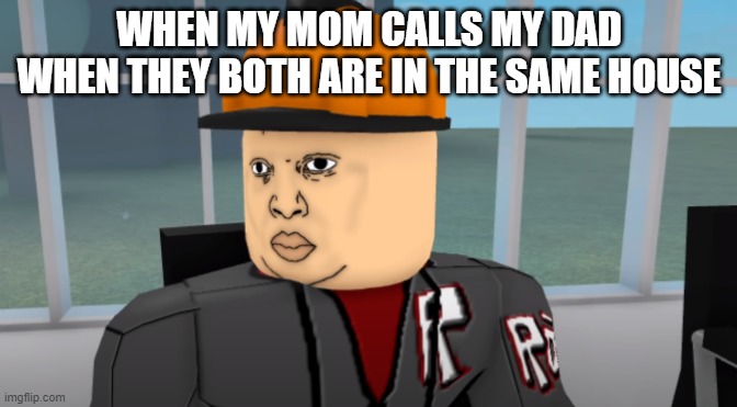 YOU LIVE IN THE SAME HOUSE PPL | WHEN MY MOM CALLS MY DAD WHEN THEY BOTH ARE IN THE SAME HOUSE | image tagged in bruh,lol | made w/ Imgflip meme maker