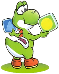 Green Yoshi with Panel Blank Meme Template