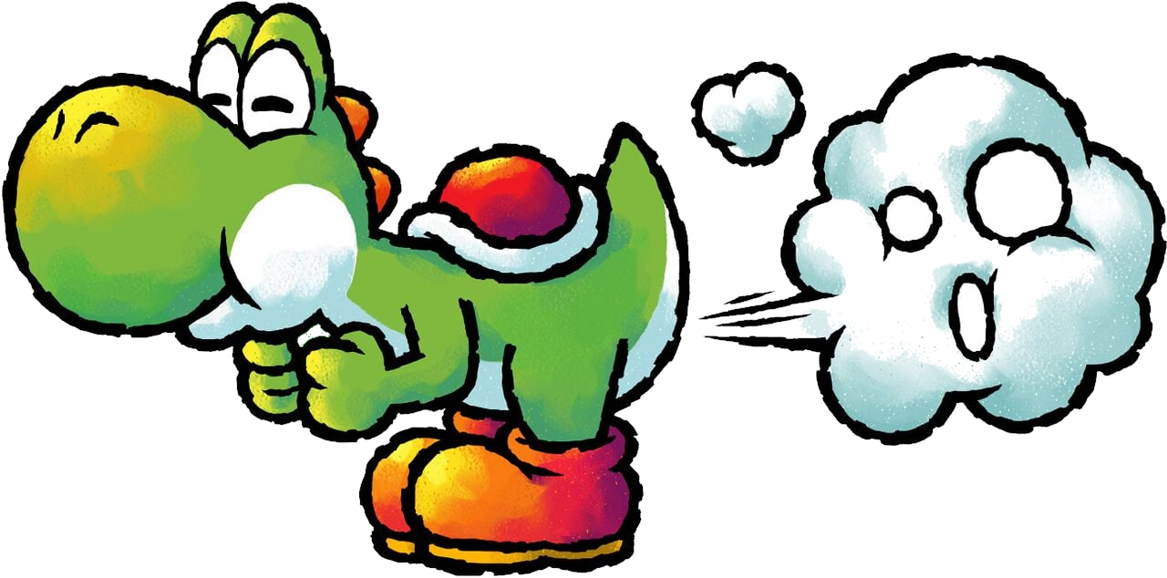 High Quality Green Yoshi After Eating Enemy Blank Meme Template