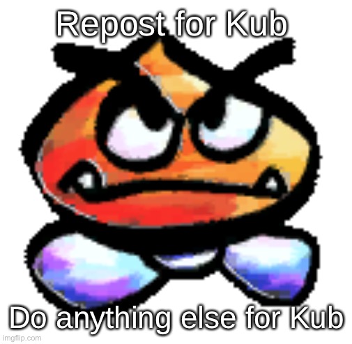 Kub | Repost for Kub; Do anything else for Kub | image tagged in kub | made w/ Imgflip meme maker