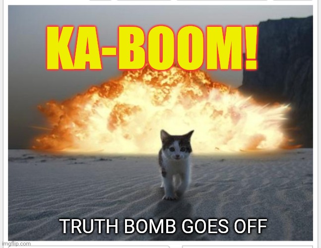KA-BOOM! TRUTH BOMB GOES OFF | made w/ Imgflip meme maker
