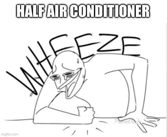 wheeze | HALF AIR CONDITIONER | image tagged in wheeze | made w/ Imgflip meme maker