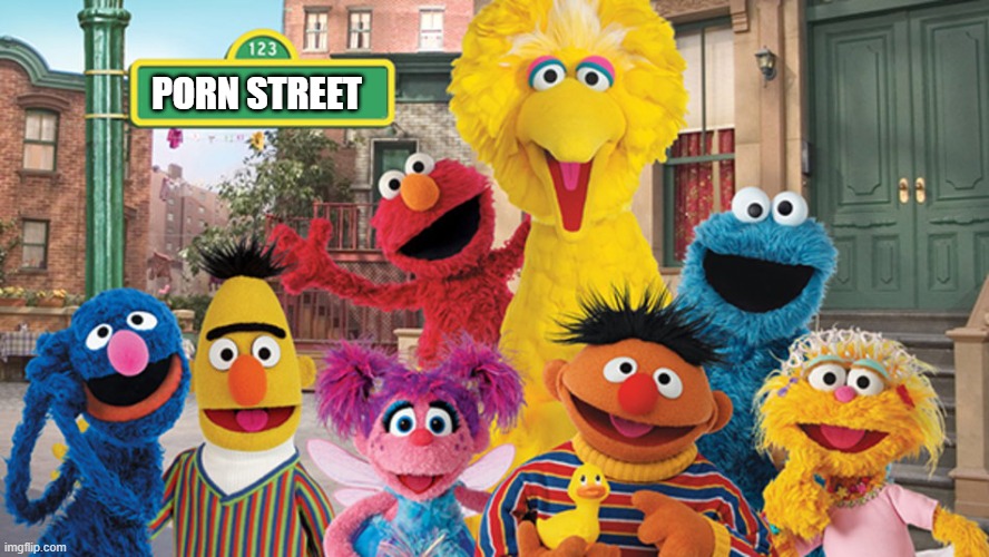 Porn Street | PORN STREET | image tagged in sesame street blank sign | made w/ Imgflip meme maker