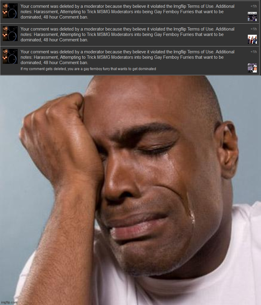 image tagged in black man crying | made w/ Imgflip meme maker