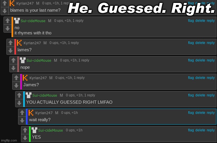 He. Guessed. Right. | made w/ Imgflip meme maker