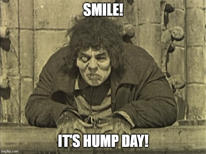 Smile!  It's hump day | SMILE! IT'S HUMP DAY! | image tagged in hump day,lon chaney | made w/ Imgflip meme maker