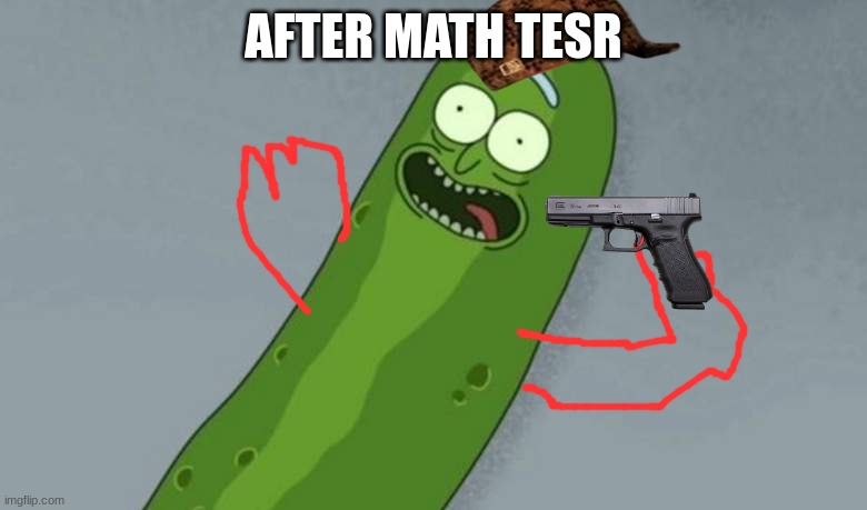 Pickle rick | AFTER MATH TESR | image tagged in pickle rick | made w/ Imgflip meme maker