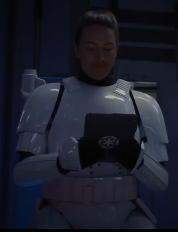 Stormtrooper reading information Blank Meme Template