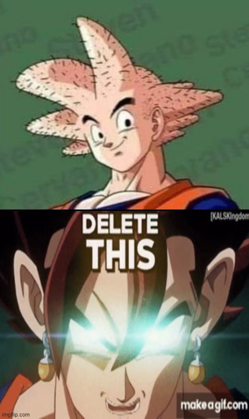 now im traumatized | image tagged in goku without hair,bruh moment,dragon ball z | made w/ Imgflip meme maker