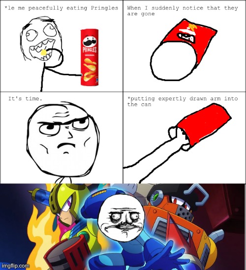 Me Mega-Gusta | image tagged in rage comics,pringles,oh wow are you actually reading these tags,since you are reading these tags,never gonna give you up | made w/ Imgflip meme maker
