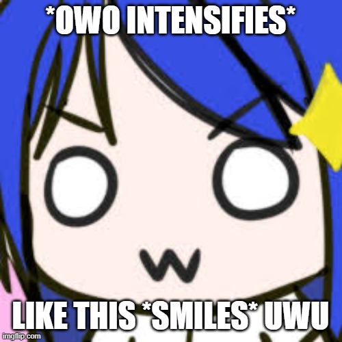 OWO | *OWO INTENSIFIES* LIKE THIS *SMILES* UWU | image tagged in owo | made w/ Imgflip meme maker