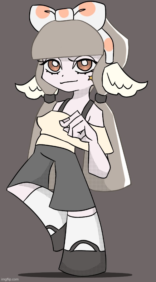 tried to do a Panty & Stocking style w no reference | made w/ Imgflip meme maker