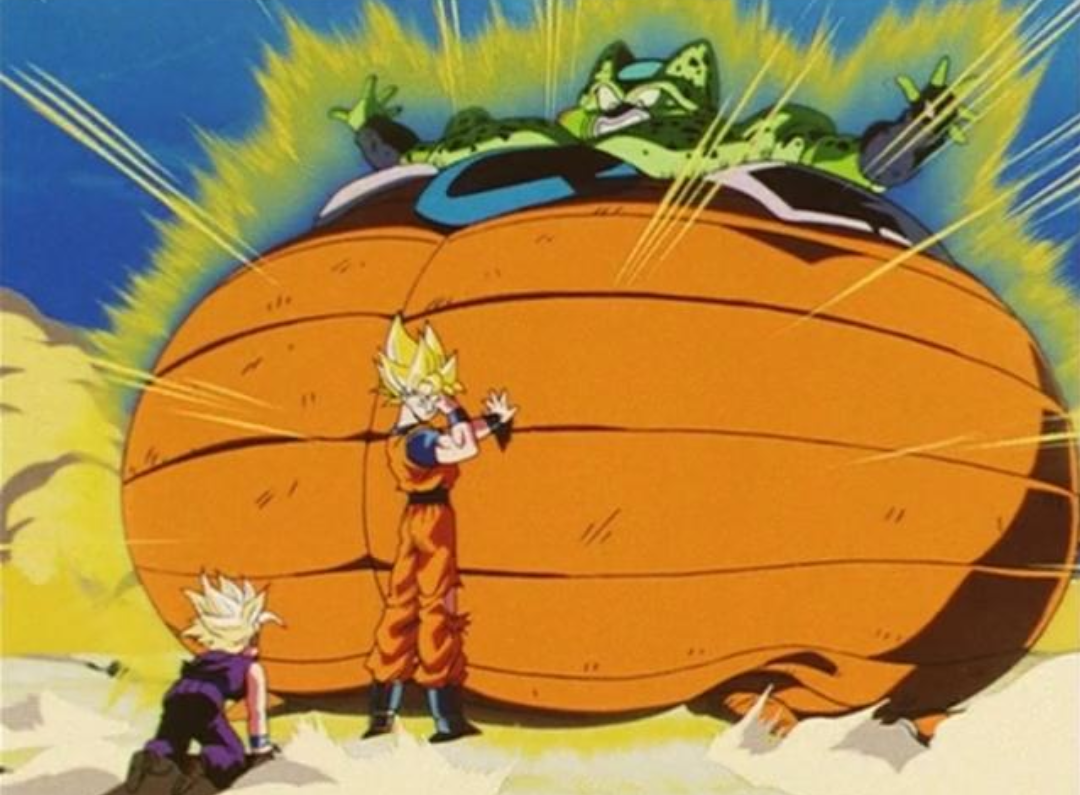 High Quality Cell Goku Gohan Blank Meme Template