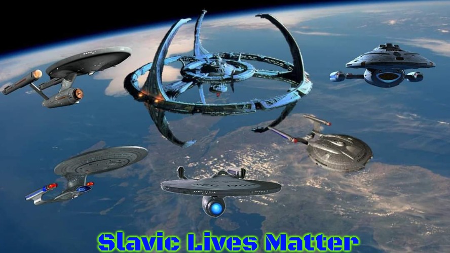 Star Trek Collage Over Scotland by Dan Leckie | Slavic Lives Matter | image tagged in star trek collage over scotland by dan leckie,slavic,slavic star trek | made w/ Imgflip meme maker