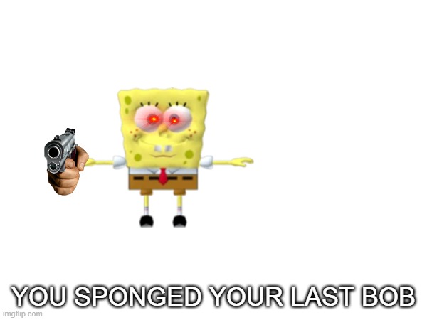 I wanted to make this a meme template | YOU SPONGED YOUR LAST BOB | made w/ Imgflip meme maker