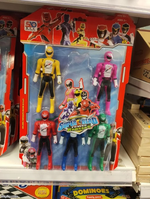 Super Hero Power Rangers | image tagged in off brand,memes,funny | made w/ Imgflip meme maker