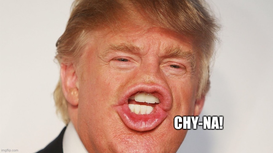 Donald Trump China | CHY-NA! | image tagged in donald trump china | made w/ Imgflip meme maker