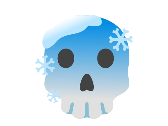 High Quality Frost+skull emoji by  imgflipthing3butdead Blank Meme Template