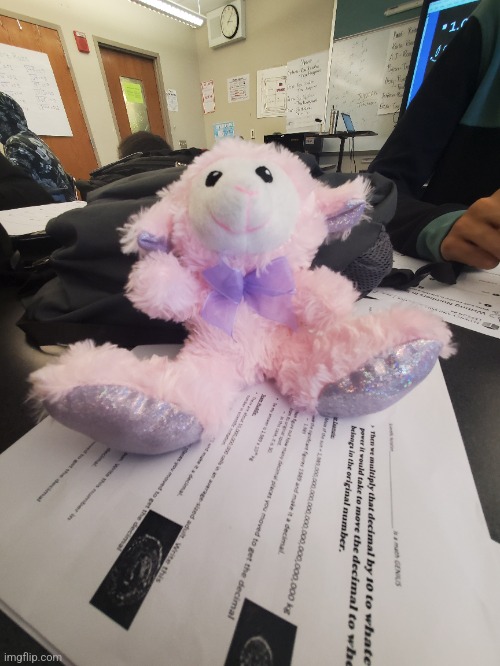 My friend got me a plushie and the feet are huge | made w/ Imgflip meme maker