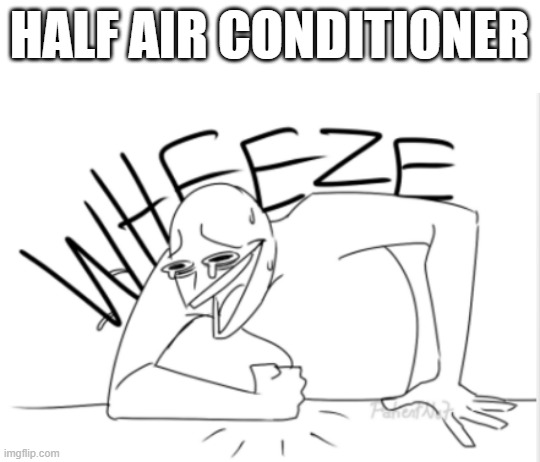 comment images #3 | HALF AIR CONDITIONER | image tagged in wheeze | made w/ Imgflip meme maker