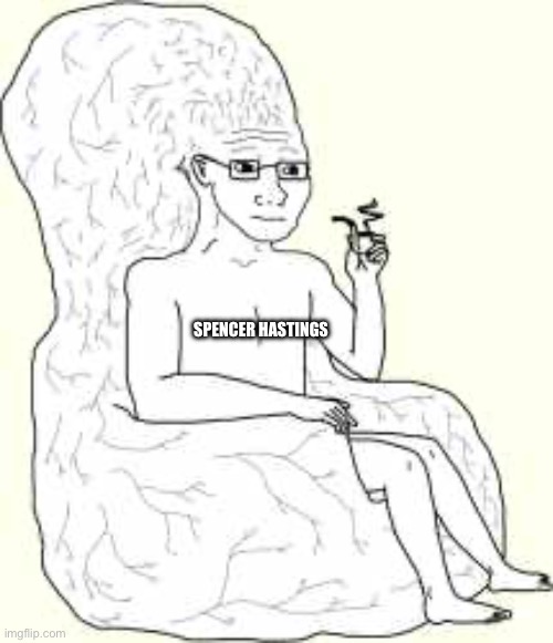 Big Brain Wojak | SPENCER HASTINGS | image tagged in big brain wojak | made w/ Imgflip meme maker