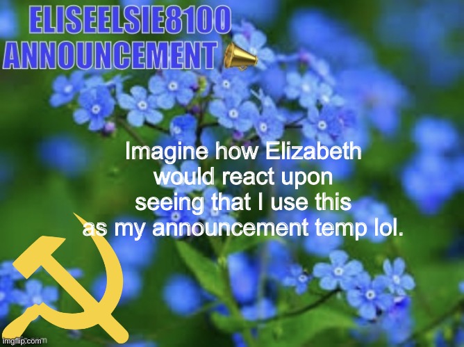 Imagine how elizabeth would act if i shoved this cock in her mouth | Imagine how Elizabeth would react upon seeing that I use this as my announcement temp lol. | image tagged in elizabeth won t shut up about antisemitism so i won t shut up ab | made w/ Imgflip meme maker