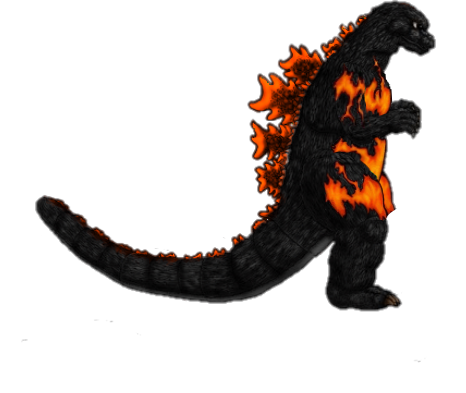 Showa burning Godzilla Blank Meme Template