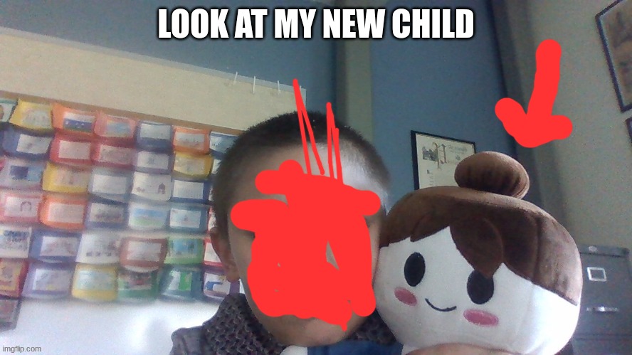 gigachad child! | LOOK AT MY NEW CHILD | image tagged in ligma,balls | made w/ Imgflip meme maker