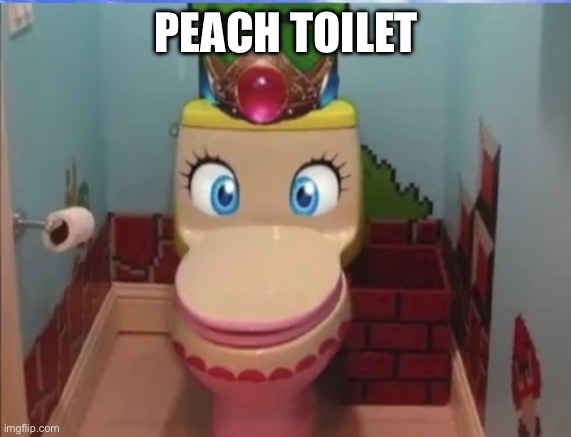 Peach toilet | PEACH TOILET | image tagged in peach toilet | made w/ Imgflip meme maker