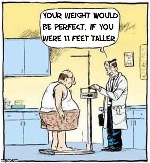 Bright Side... and reality | image tagged in vince vance,doctor,overweight,memes,comics/cartoons,weight loss | made w/ Imgflip meme maker
