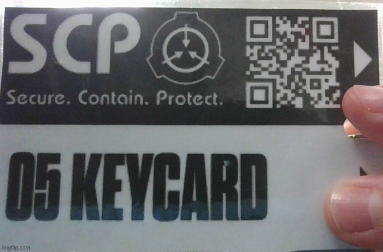 Guess who just got promoted!!!!!!! | image tagged in scp,05 council,keycard | made w/ Imgflip meme maker
