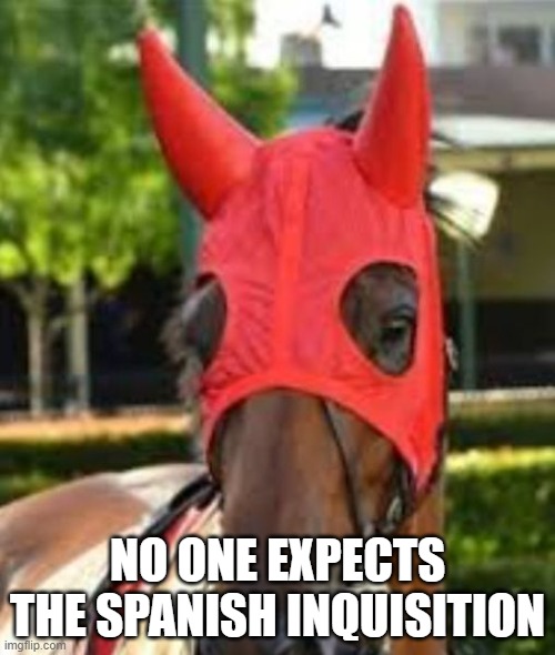 No one expects the Spanish Inquisition | NO ONE EXPECTS THE SPANISH INQUISITION | image tagged in spanish inquisition,monty python | made w/ Imgflip meme maker