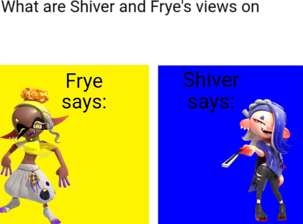 High Quality What is Shiver and Frye's views on X Blank Meme Template