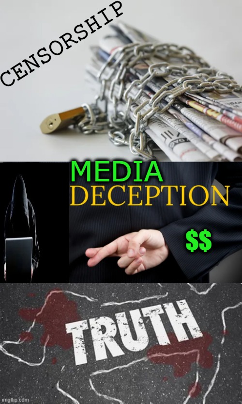 Media & Journalists Lie -- People & Truth Die | CENSORSHIP; MEDIA; $$ | image tagged in politics,biased media,journalism,truth,censorship,death | made w/ Imgflip meme maker