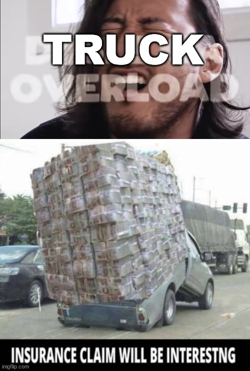 TRUCK | image tagged in dyslexia overload | made w/ Imgflip meme maker